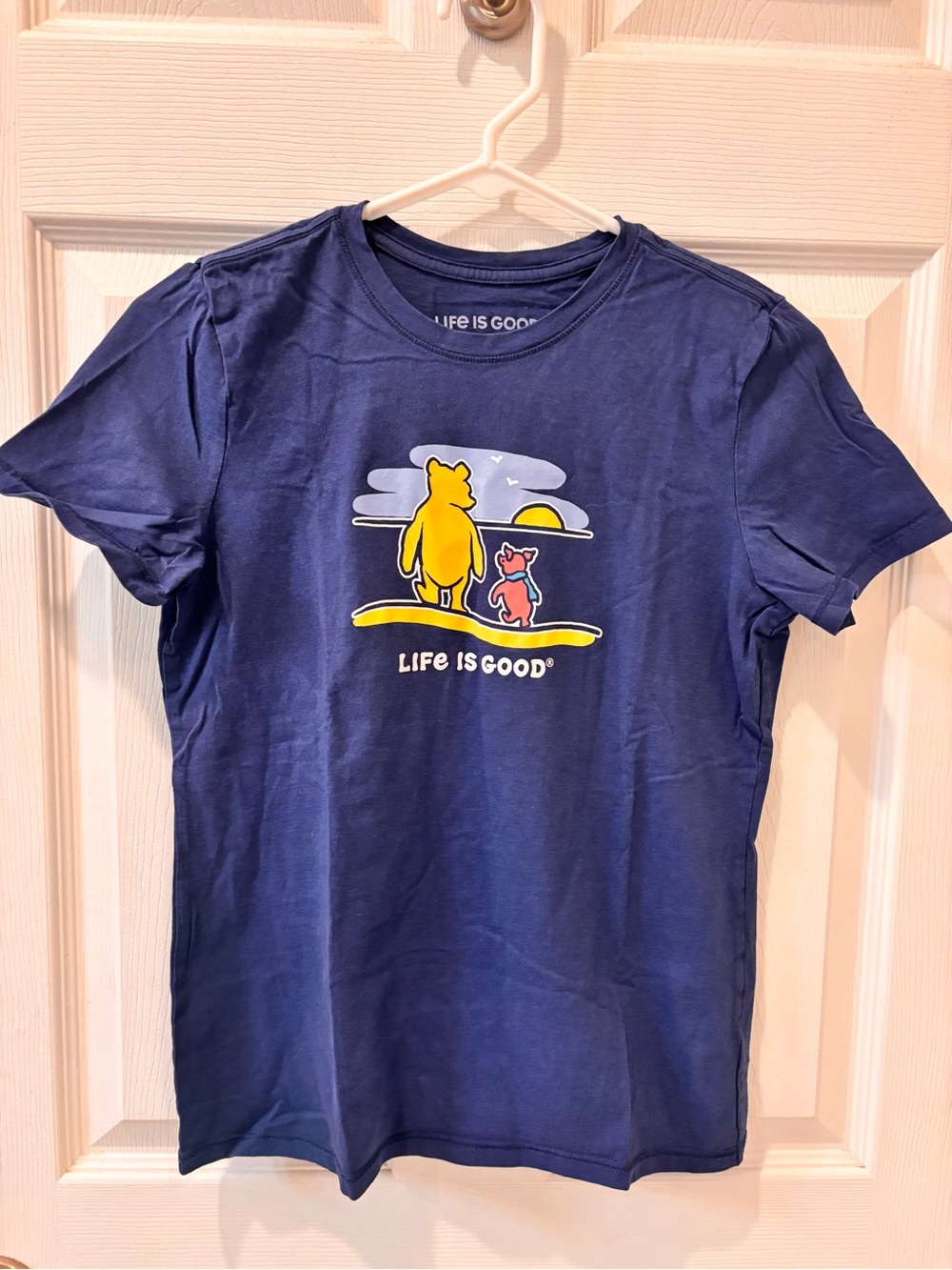Life is Good Navy Winnie the Pooh Graphic Tee